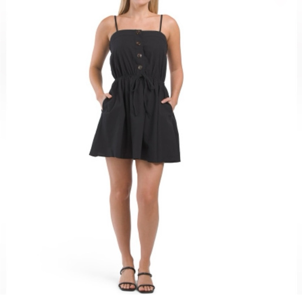 NWT IDEM DITTO Black Cotton Sleeveless Mini Dress